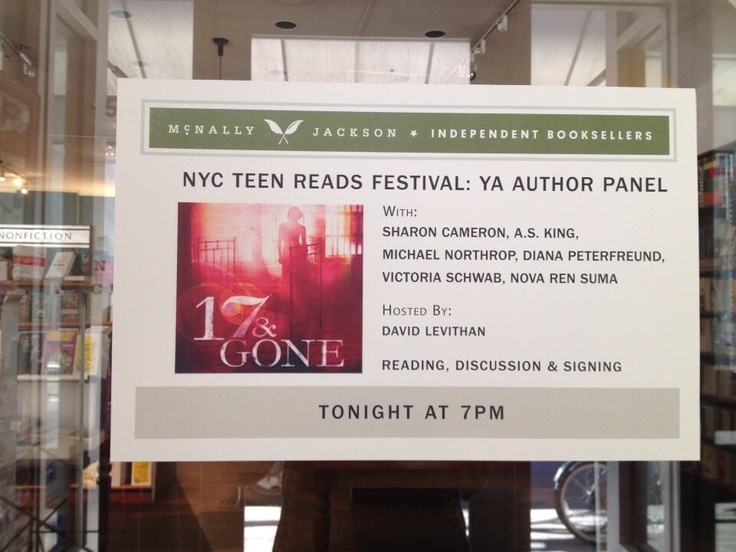 (The sign on the door of my favorite bookstore! Photo courtesy of McNally Jackson.)